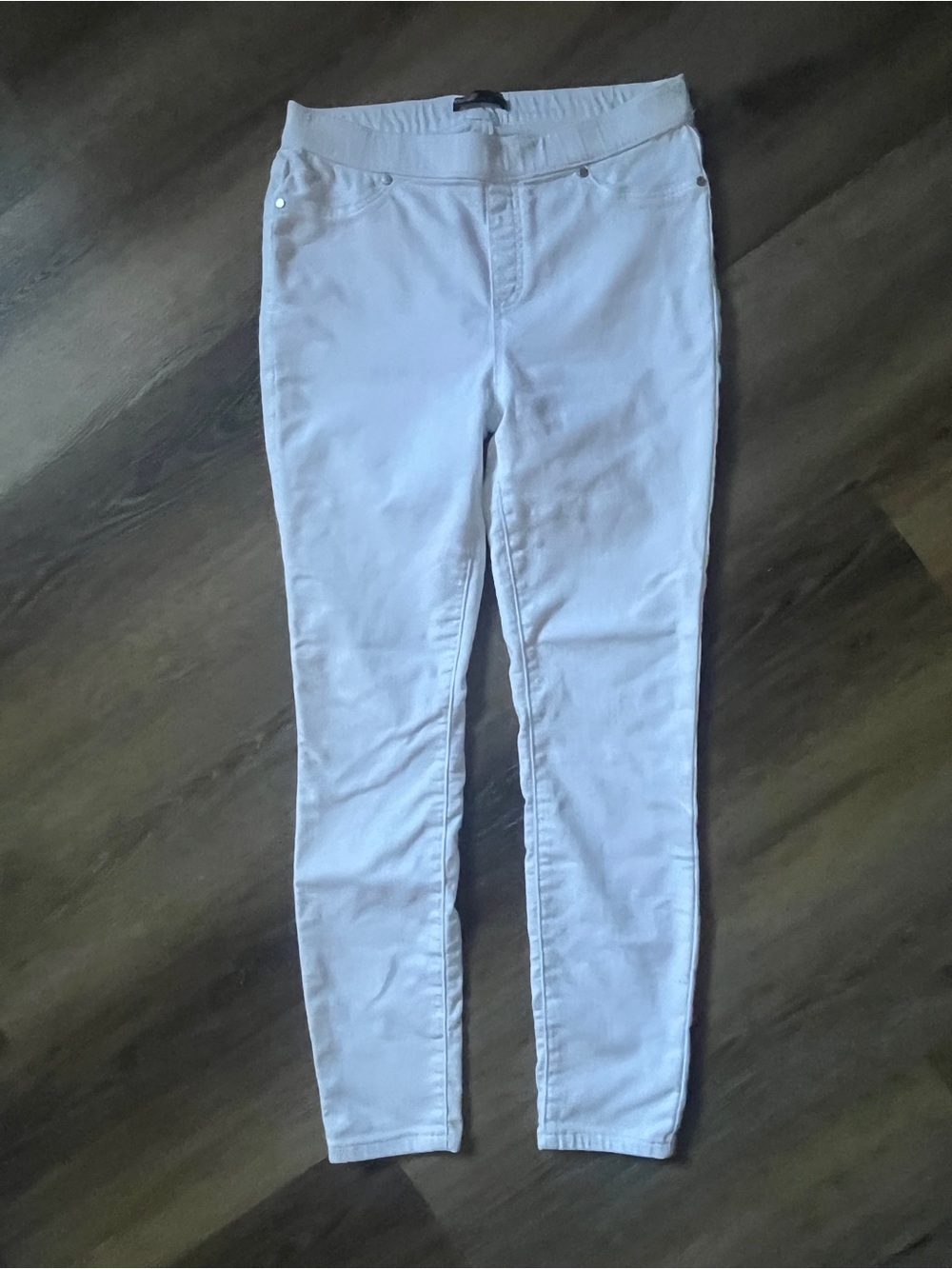 Simply Vera Vera Wang White Stretch Skinny Pants, Medium